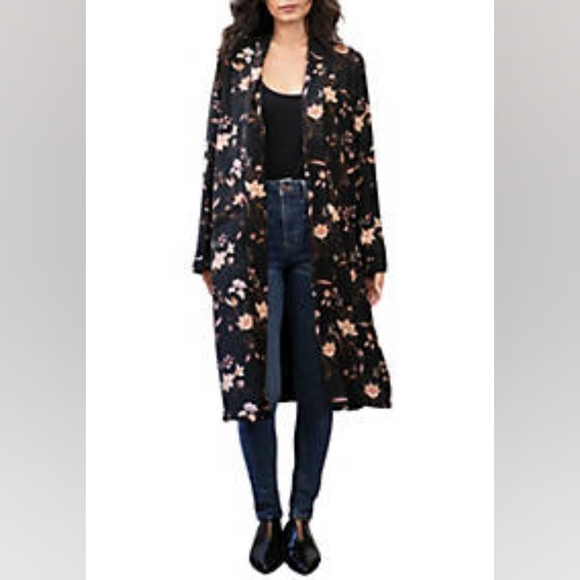 Dr2 Floral Open Duster Jacket - Picture 3 of 8